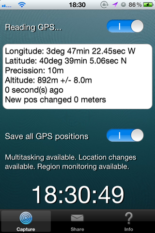 Record my GPS position screenshot 2