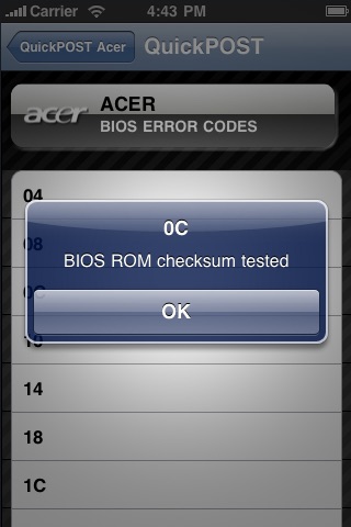 QuickPOST Acer screenshot 3