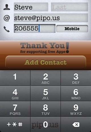 Contacts Fast Add