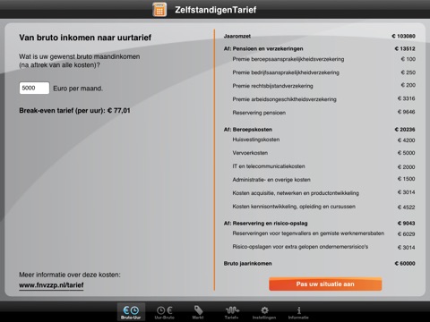 ZelfstandigenTarief-HD screenshot 2