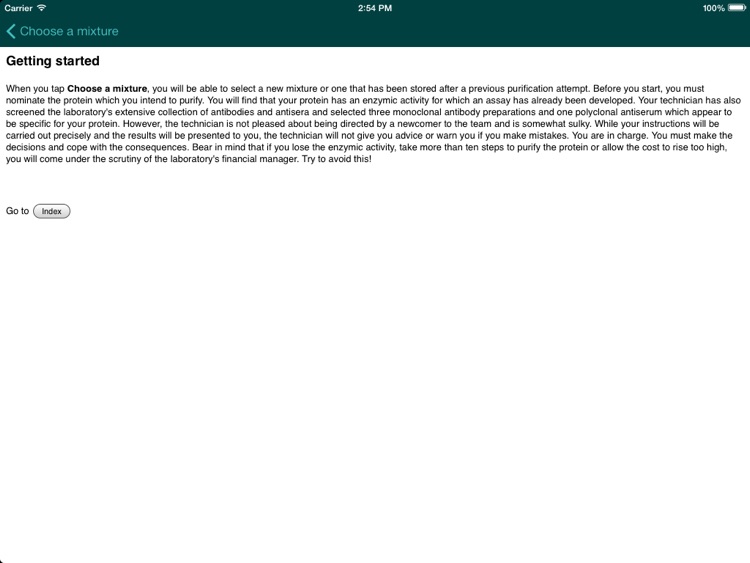 Protein Purification for iPad
