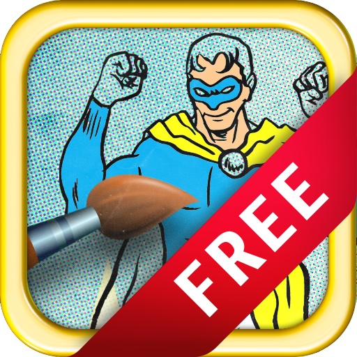Paint Superheroes free icon