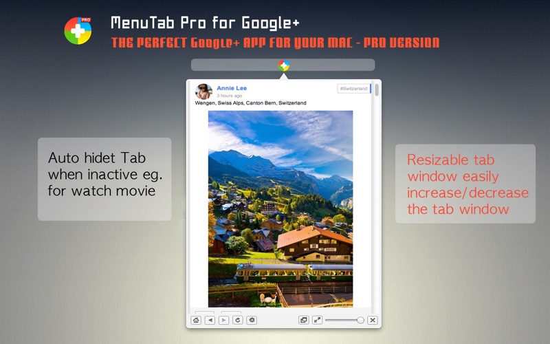 Screenshot #3 pour MenuTab Pro for Google+