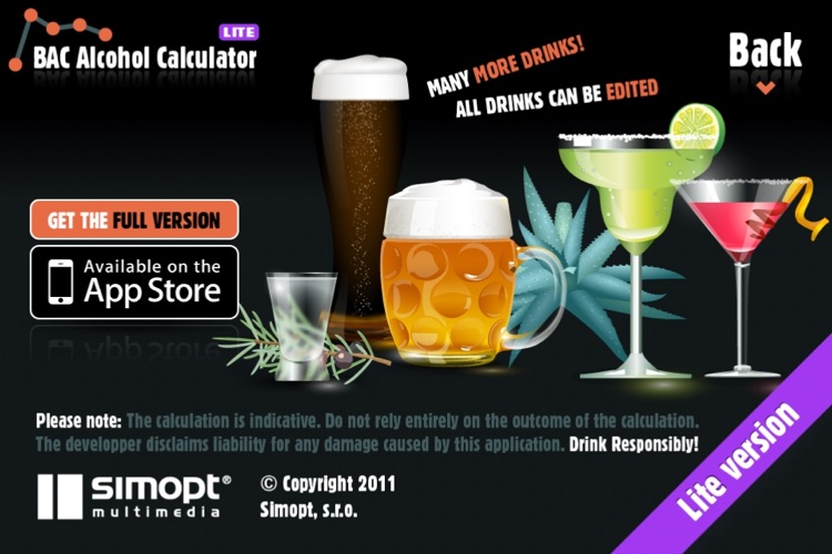 BAC Alcohol Calculator Lite screenshot-3