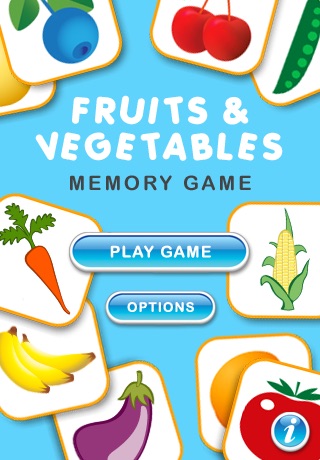 Fruits and Veggies Educational Memory Game