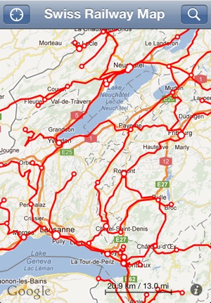 Swiss Railway Map