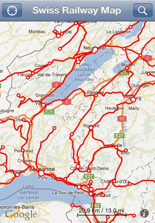 Swiss Railway Map