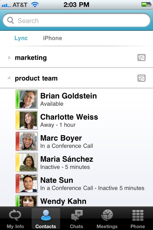 Microsoft Lync 2010 for iPhone