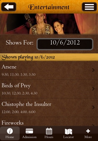 Texas Renaissance Festival MyPark App screenshot 2