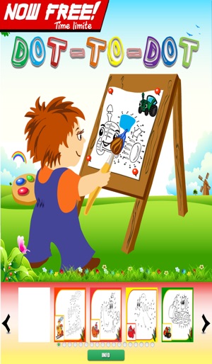 Dot to Dot finger paint : Kids funny with animals, cartoon a(圖1)-速報App