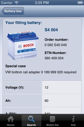 Bosch Battery screenshot 4