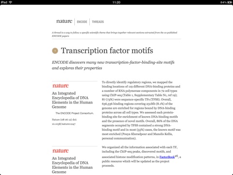 Nature ENCODE screenshot 4