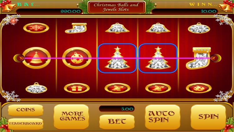 Christmas Balls and Jewels Slots - Vegas Style Slot Machine For Your Entertainment!