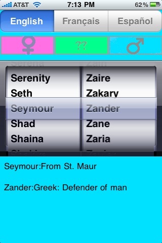 Baby Names Shaker (free) screenshot 3