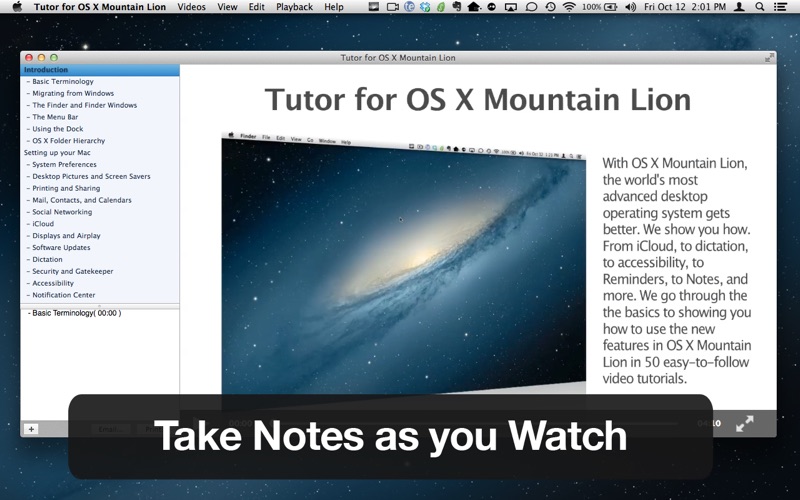 Tutor for OS X Mountain Lion