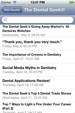 Dental Geek RSS Reader screenshot 3