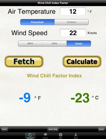 Wind Chill Chart Celsius Knots