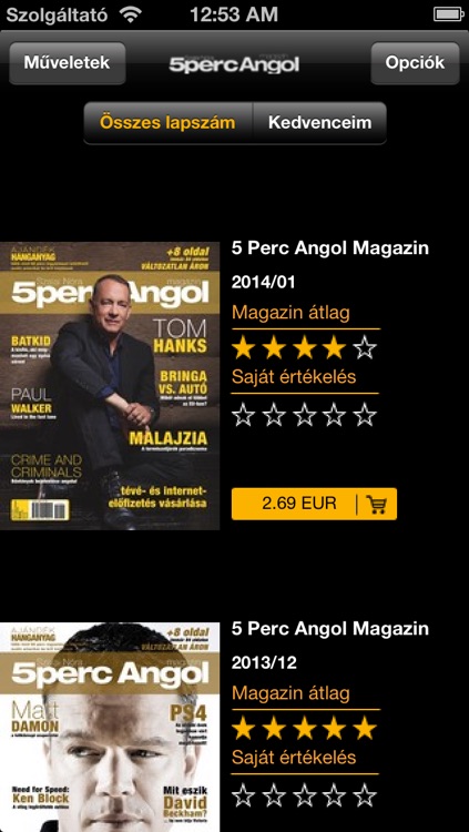 5 Perc Angol Magazin