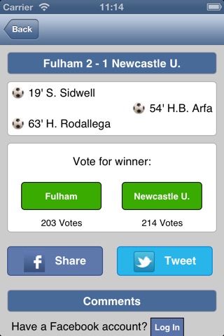 Live Scores for Fulham screenshot 3