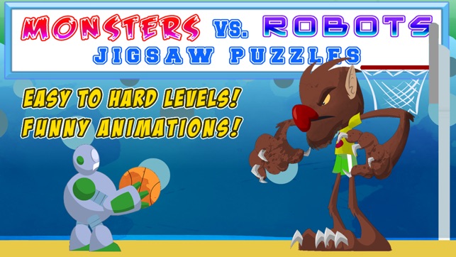 Monster Vs Robot Puzzle - Free Animated 