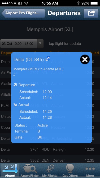 Memphis Airport + Flight Tracker