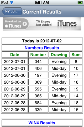 NY Lottery Results screenshot 2