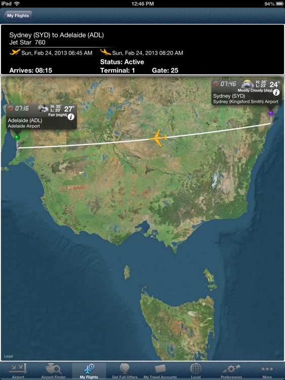 Adelaide Airport+Flight Tracker