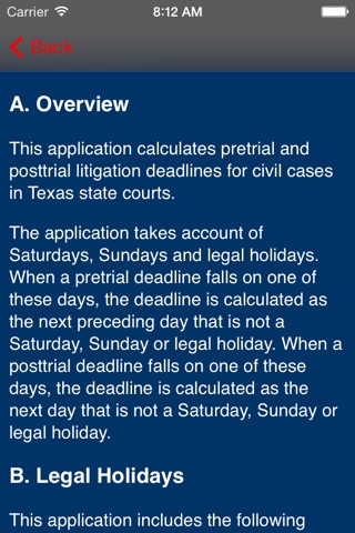 Texas Litigation Deadline Calculator screenshot 4