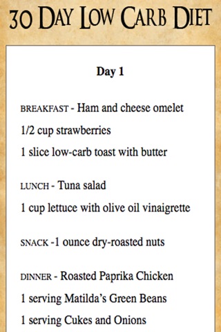 30 Day Low Carb Diet Meal Plan screenshot 3