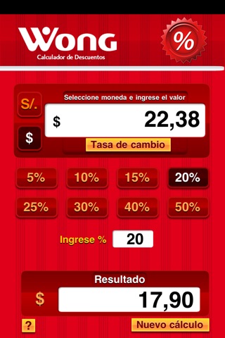 Wong Calculador de Descuentos screenshot 3