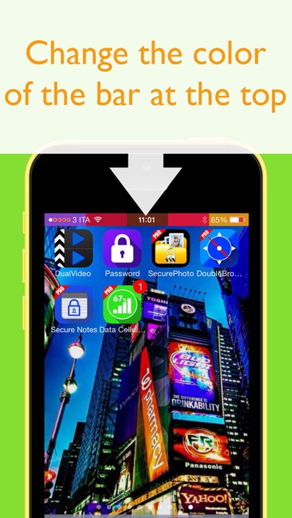 Color bar at the top (customize and change wallpapers for iOS 7)