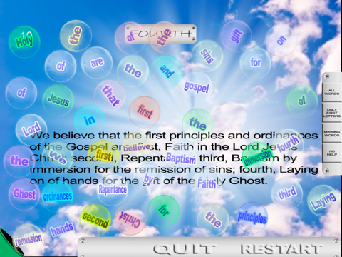 LDS Articles of Faith Bubble Brains HD Free screenshot 2