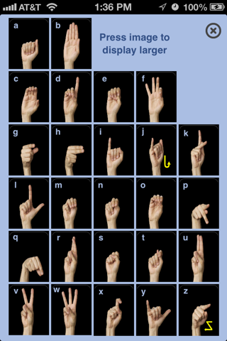 ASL: Fingerspelling (Lifeprint.com) screenshot 2