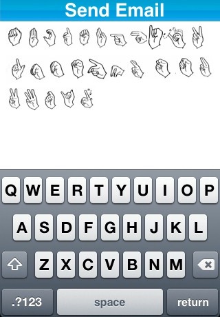 SIGN language Email Keyboard