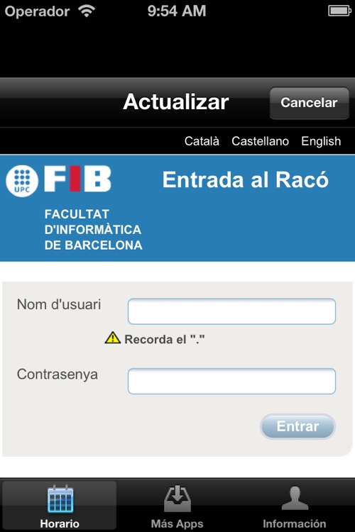 Horario FIB screenshot-3