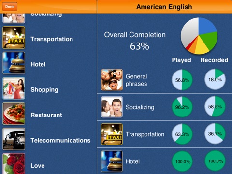 iSpeak American English HD: Interactive conversation course - learn to speak with vocabulary audio lessons, intensive grammar exercises and test quizzes screenshot 2