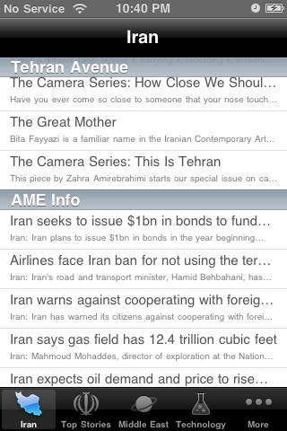 Iran 24/7, Iranian News