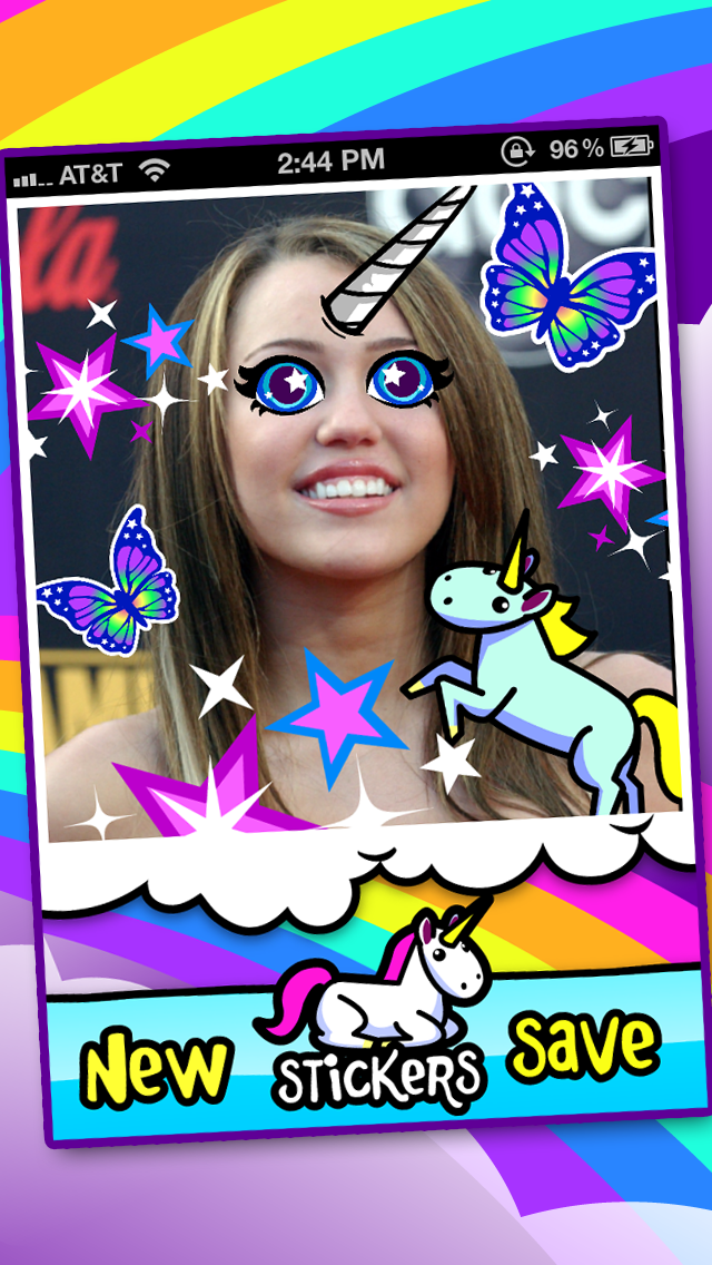 How to cancel & delete I'ma Unicorn - Amazing Glitter Rainbow Sticker Camera! from iphone & ipad 4