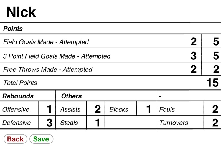 My Box Score - Basketball Stat Keeper