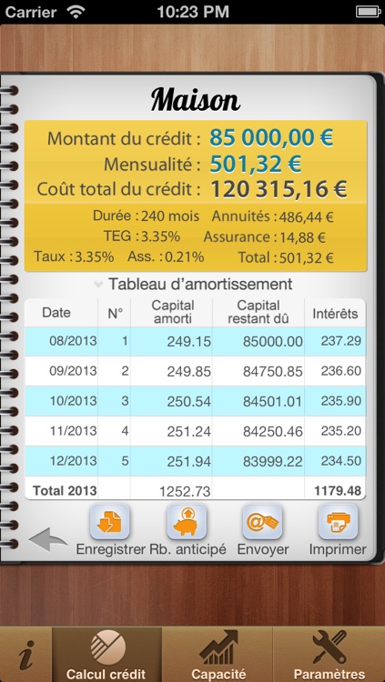 My Loan - Amortization schedule