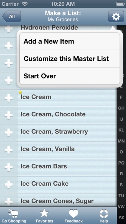 GroceryList - The Fastest Way to Make Your Grocery List