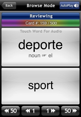 Spanish Nouns + Audio screenshot 3