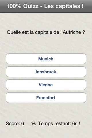 Les Capitales - 100% Quizz screenshot 2