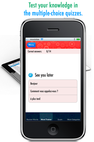 Learn French Vocabulary II: Memorize French Words - Free screenshot 4