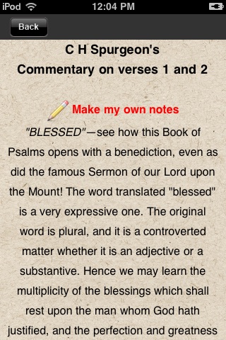 Psalm 1 with commentaries screenshot 4