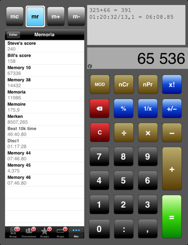 Calculator Brain for iPad screenshot 2