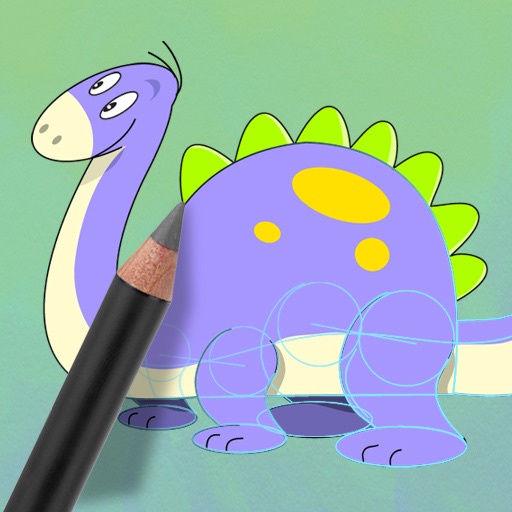 Learn to draw dinosaurs icon