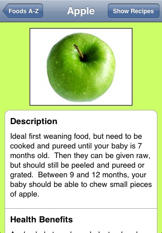 Baby Weaning Food screenshot 3