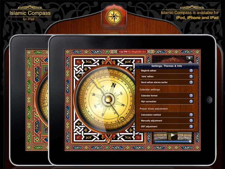 Islamic Compass for iPad - Prayer Times & Qibla screenshot-3