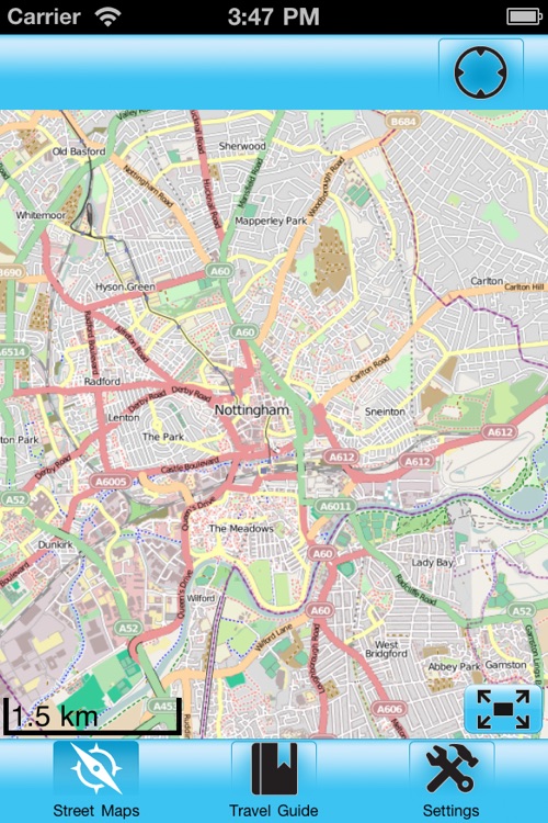 Nottingham Street Map Offline